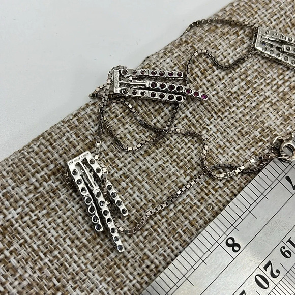 Victoria Wieck 925 Sterling Silver Multi-Gemstone Statement Necklace 🌈 - Picture 17 of 17